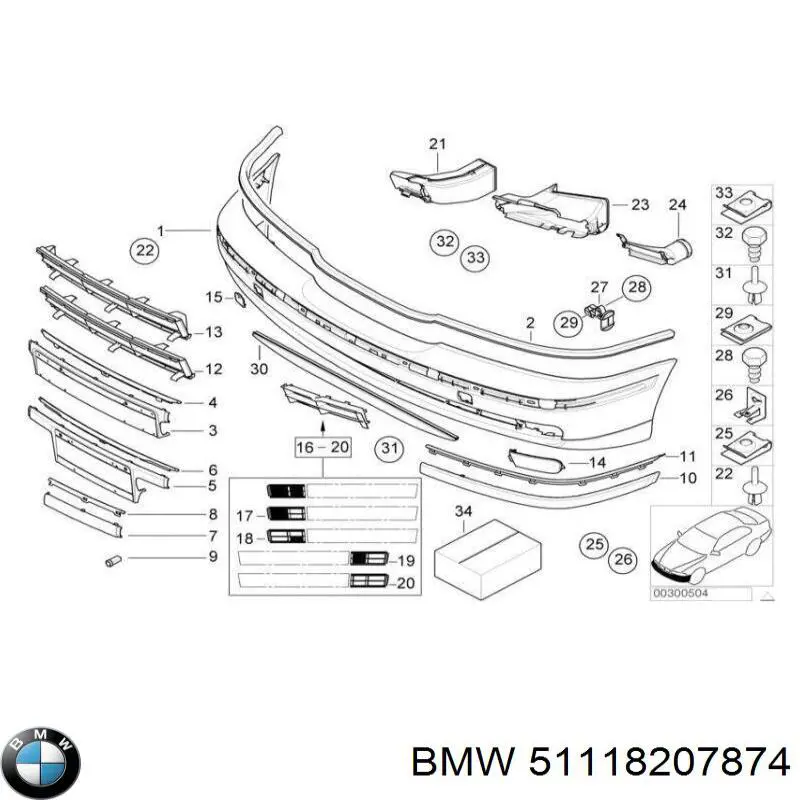  BMW 51118207874 preço, a partir de 7,28 USD