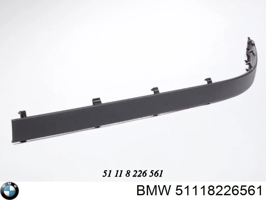 Compre 51118226561 BMW Placa sobreposta esquerda do pára-choque dianteiro