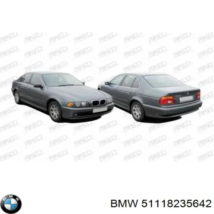 Compre 51118235642 BMW Grelha direita do pára-choque dianteiro