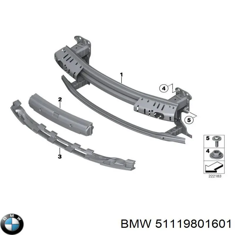 Reforçador do pára-choque dianteiro BMW 51119801601 preço, a partir de 209,52 USD