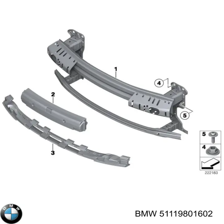 Absorvedor (enchido) do pára-choque dianteiro BMW 51119801602 preço, a partir de 60,30 USD