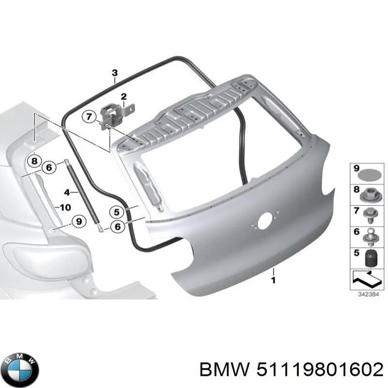 51119801602 BMW Absorvedor (enchido) do pára-choque dianteiro