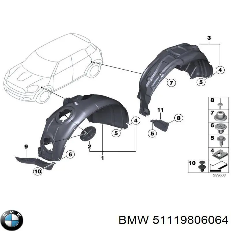 Pára-choque dianteiro BMW 51119806064 preço, a partir de 265,28 USD