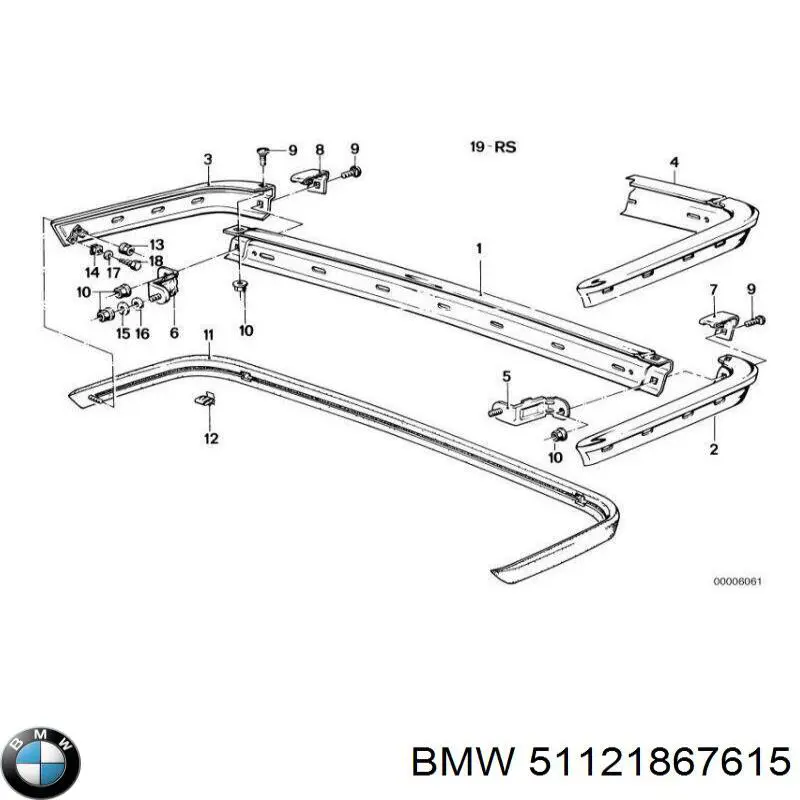 Placa sobreposta central do pára-choque traseiro BMW 51121867615 preço, a partir de 165,19 USD