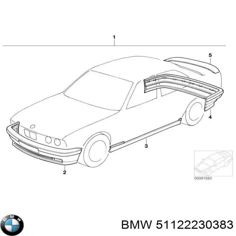 Pára-choque traseiro BMW 51122230383 preço, a partir de 1411,43 USD