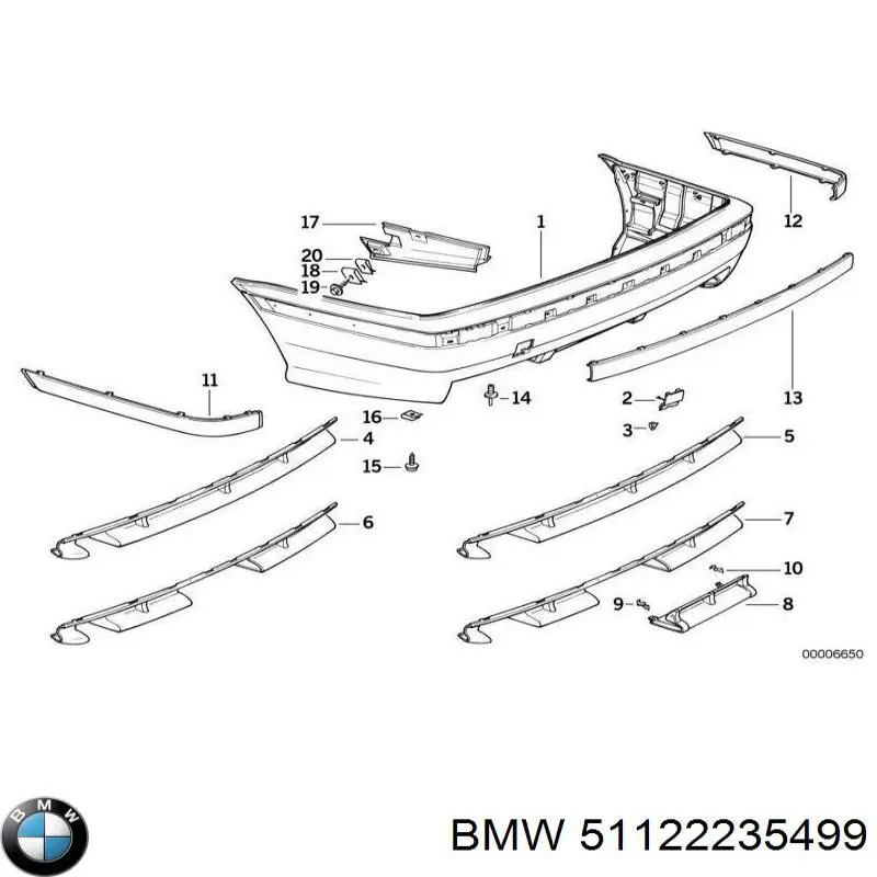 51122235499 BMW Pára-choque traseiro