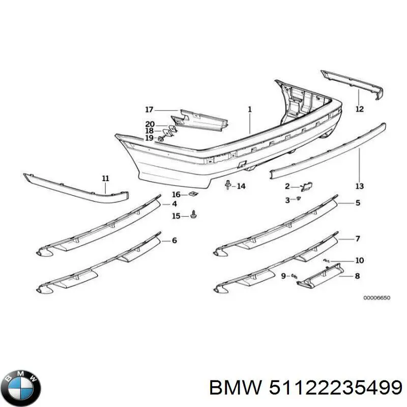 Pára-choque traseiro BMW 51122235499 preço, a partir de 170,36 USD