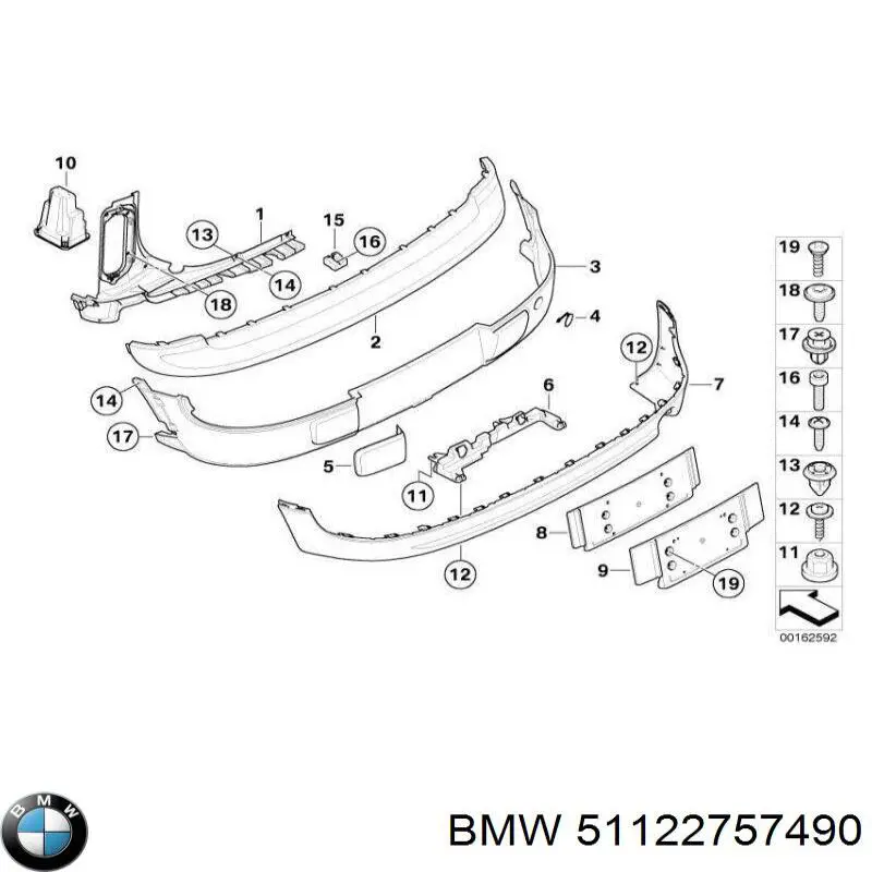 Pára-choque traseiro BMW 51122757490 preço, a partir de 335,38 USD