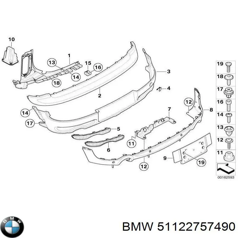 51122757490 BMW Pára-choque traseiro