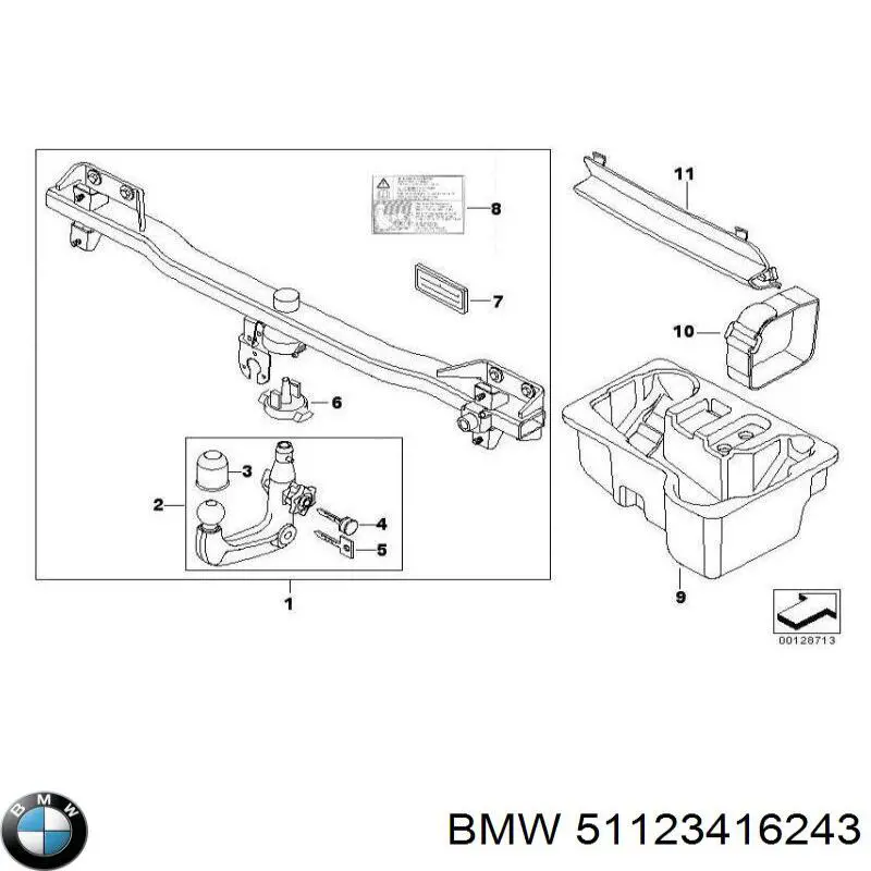 Compre 51123416243 BMW Tampão dianteira do pára-choque do gancho de reboque