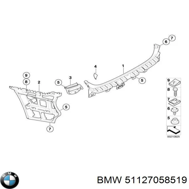Consola esquerda do pára-choque traseiro BMW 51127058519 preço, a partir de 74,91 USD