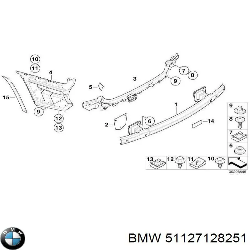 Reforçador do pára-choque traseiro para BMW 3  E92