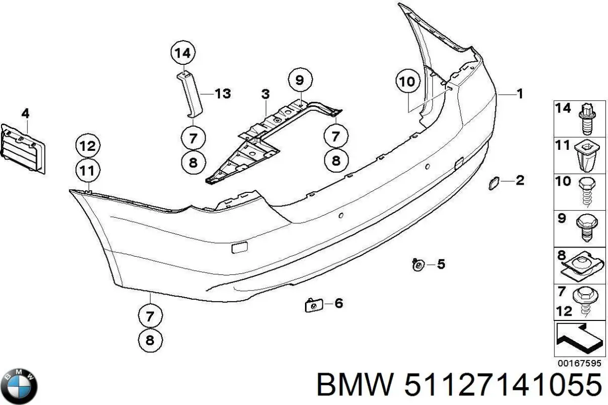 51127141055 BMW Pára-choque traseiro