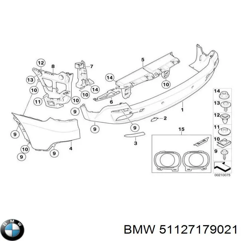 51127179021 BMW Pára-choque traseiro, parte esquerda