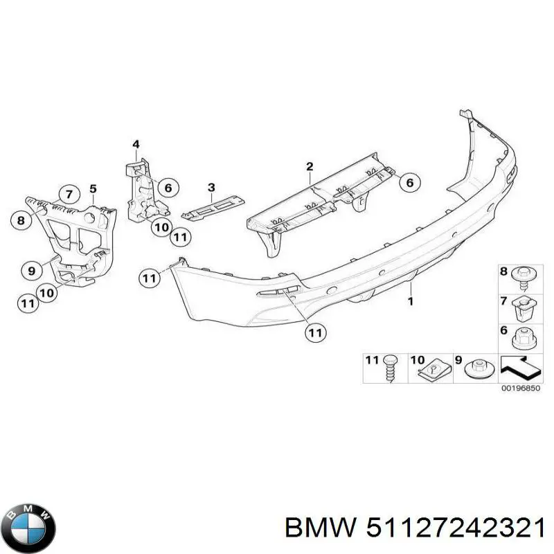 51127242321 BMW Pára-choque traseiro