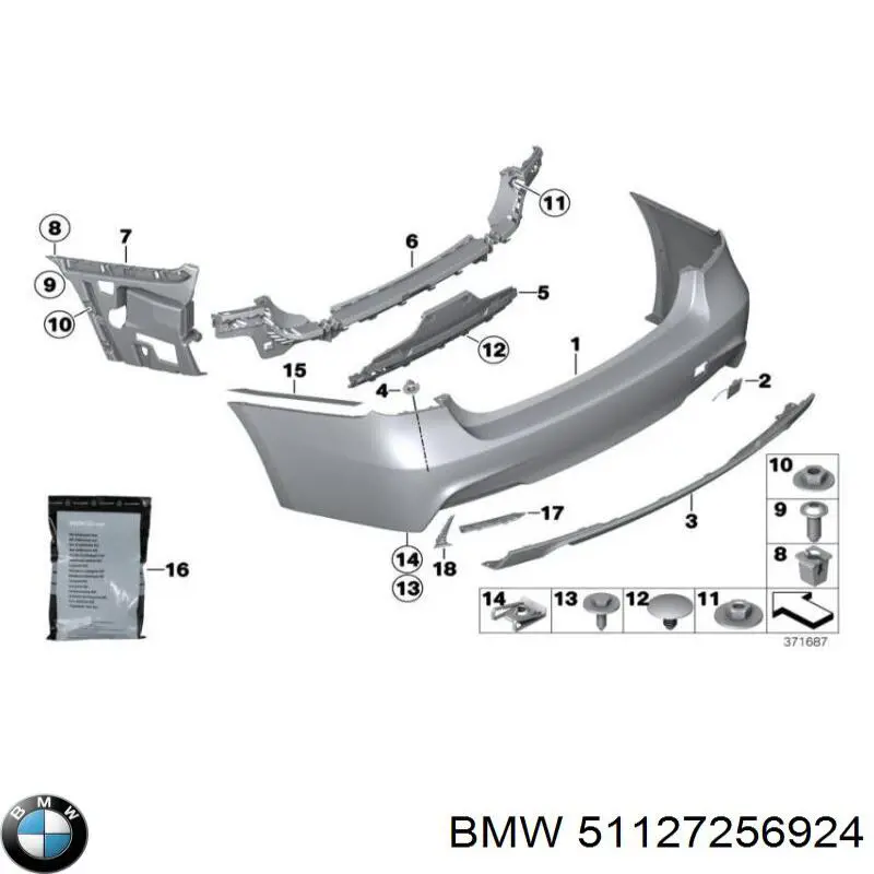 Consola direita do pára-choque traseiro externo BMW 51127256924 preço, a partir de 46,58 USD