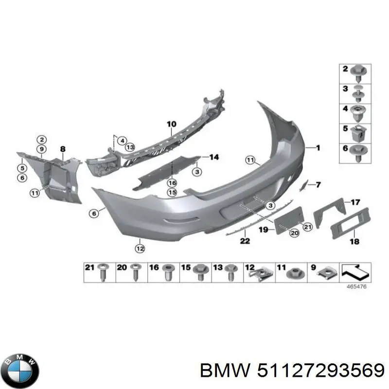 51127293569 BMW Pára-choque traseiro