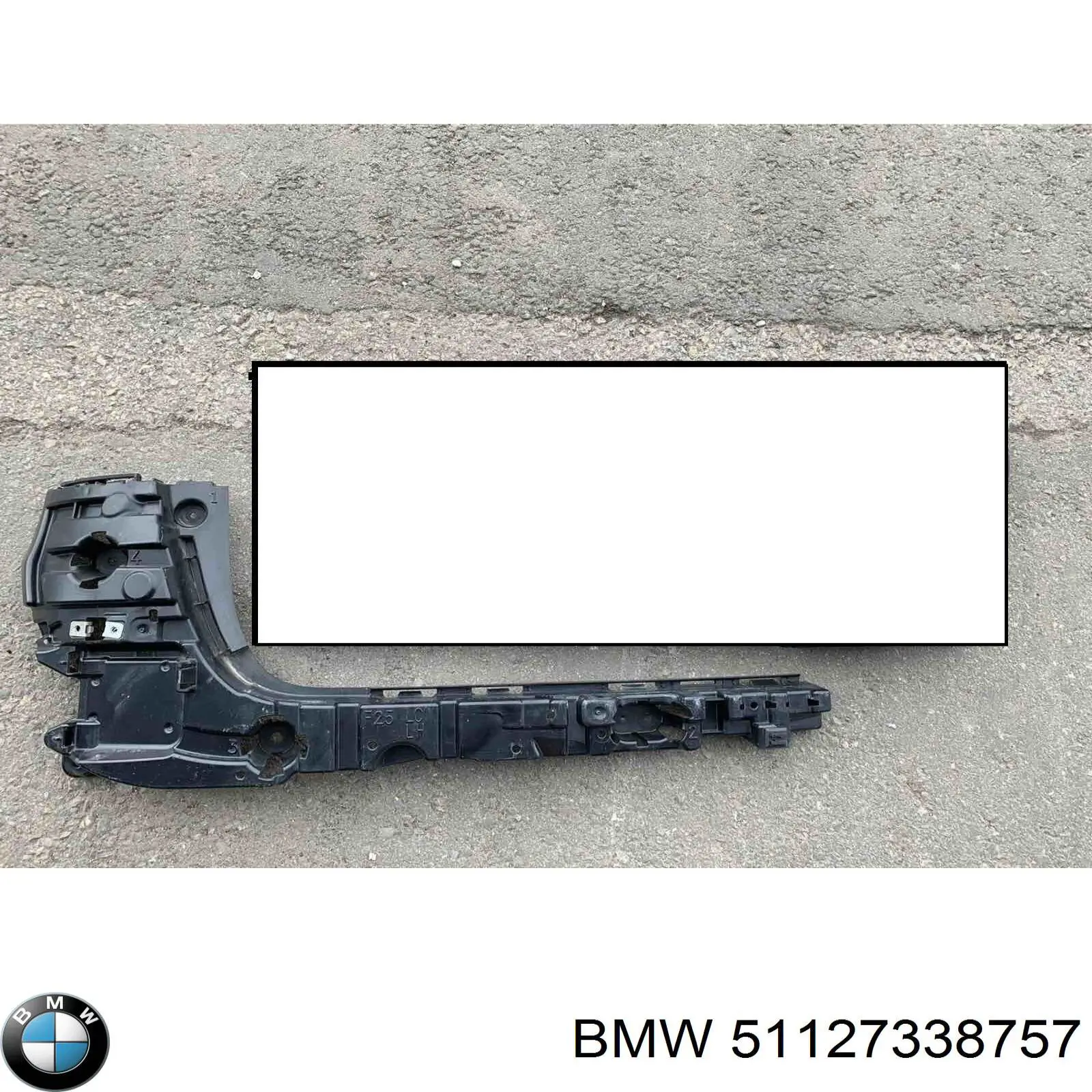 51127338757 BMW Consola esquerda do pára-choque traseiro