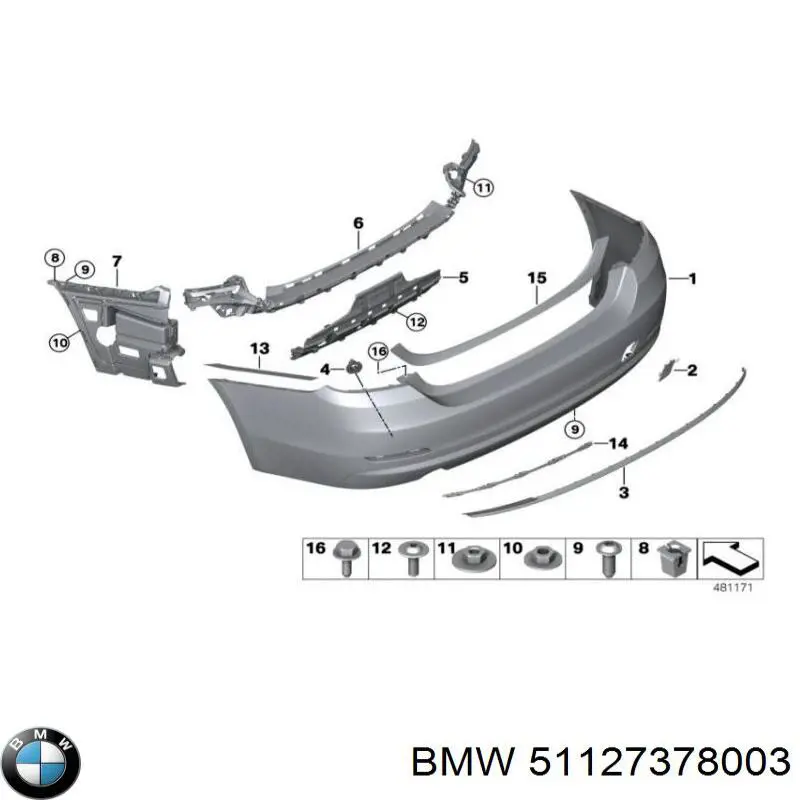 51127378003 BMW Pára-choque traseiro
