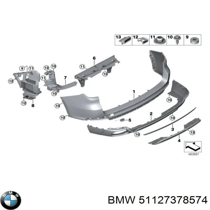 Tampão traseiro do pára-choque do gancho de reboque BMW 51127378574 preço, a partir de 5,56 USD