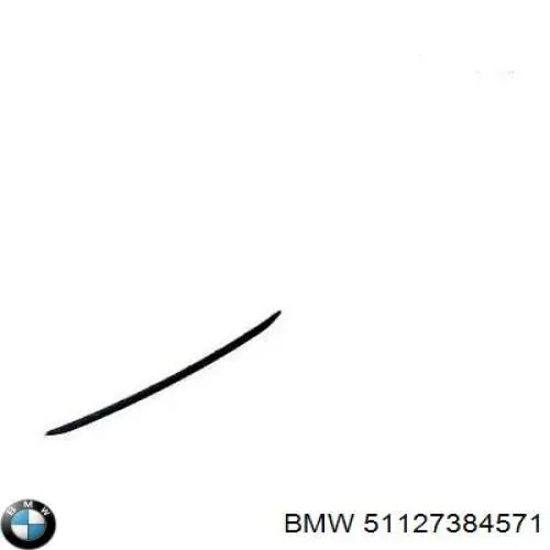 51127384571 BMW Moldura central do pára-choque traseiro