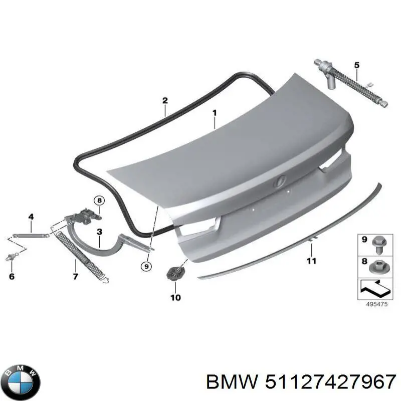 Guia esquerda do pára-choque traseiro BMW 51127427967 preço, a partir de 136,83 USD