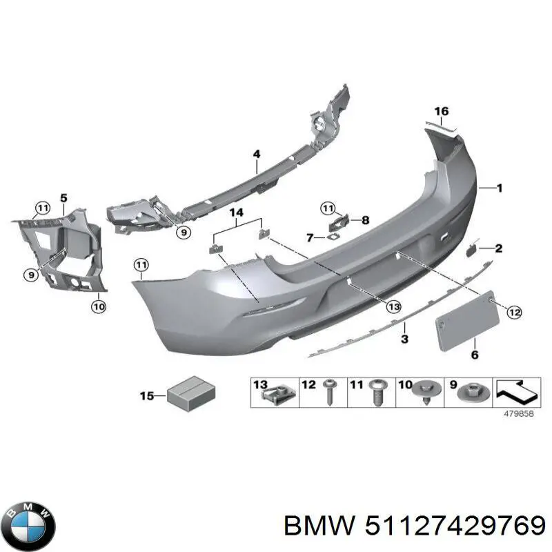 51127429769 BMW Pára-choque traseiro