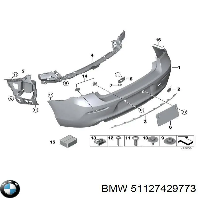 51127429773 BMW Pára-choque traseiro