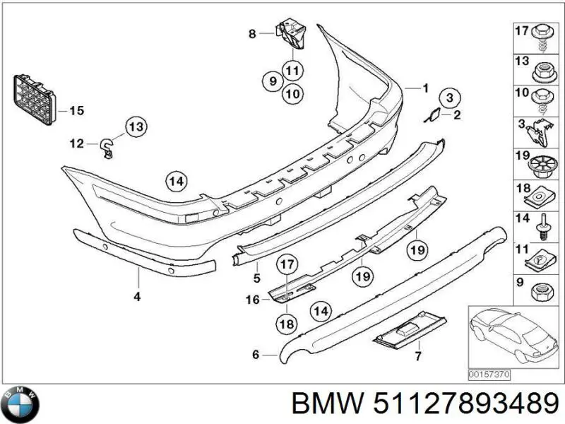 51127893489 BMW Pára-choque traseiro