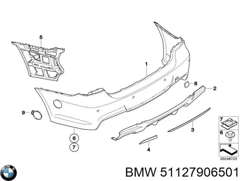 51127906501 BMW Pára-choque traseiro