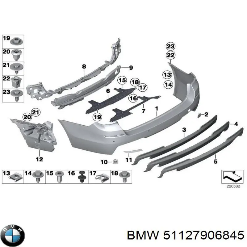 Guia do pára-choque traseiro BMW 51127906845 preço, a partir de 90,01 USD