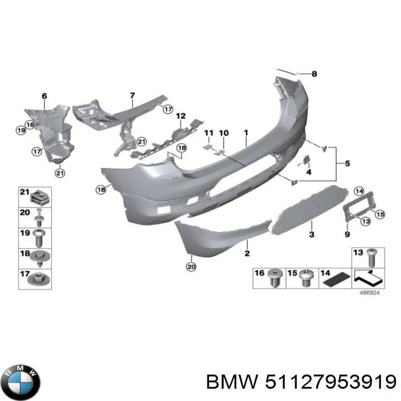 Pára-choque traseiro para BMW X2  F39