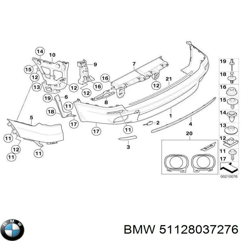 51128037276 BMW Pára-choque traseiro