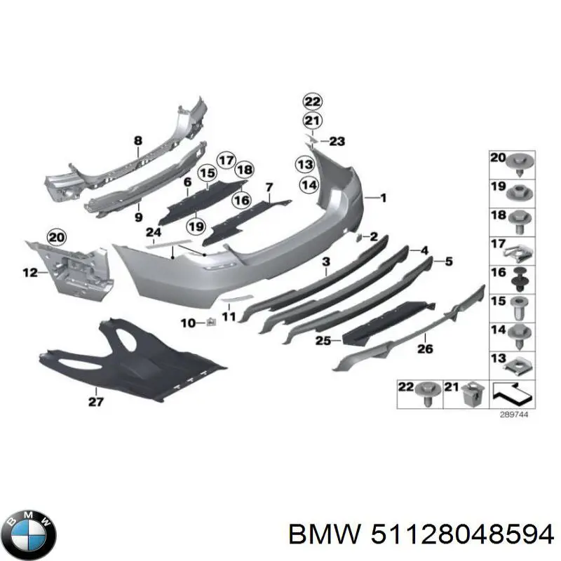 51128048594 BMW Pára-choque traseiro