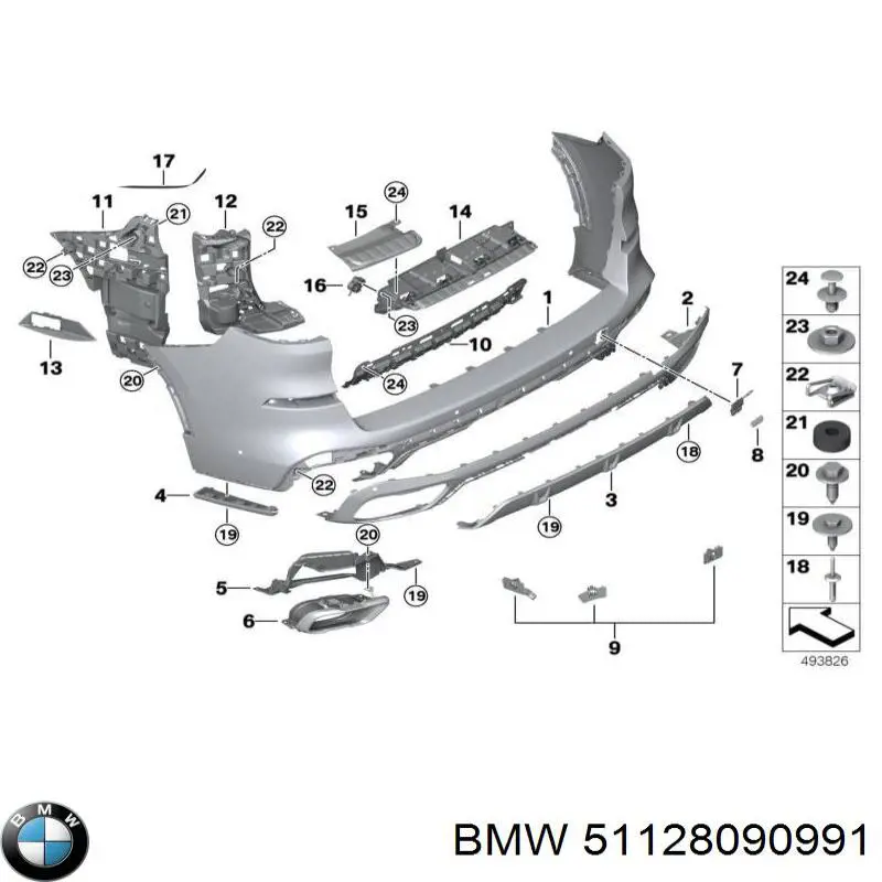 Tampão traseiro do pára-choque do gancho de reboque BMW 51128090991 preço, a partir de 17,23 USD