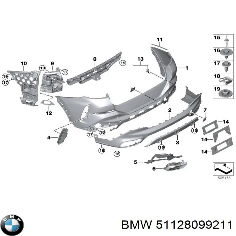 51128099211 BMW Pára-choque traseiro