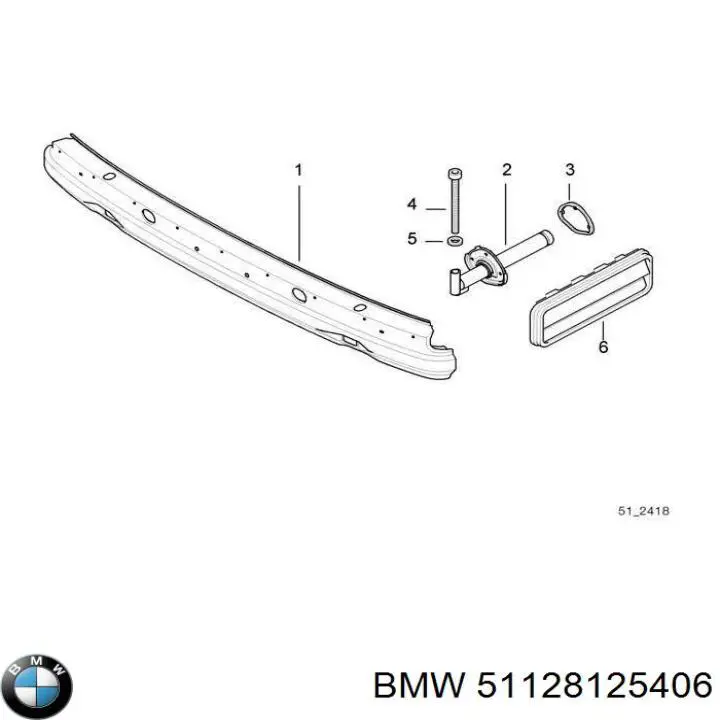 Reforçador do pára-choque traseiro para BMW 7  E38
