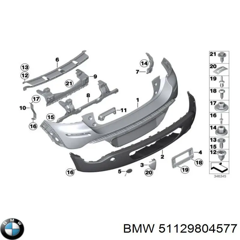 Painel de fixação de matrícula dianteira BMW 51129804577 preço, a partir de 93,42 USD