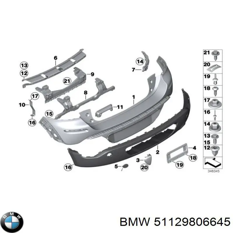 51129806645 BMW Pára-choque traseiro