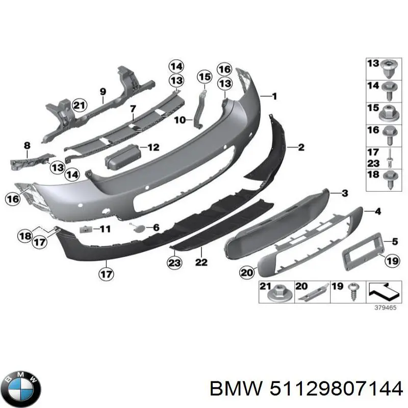 51129807144 BMW Consola central do pára-choque traseiro