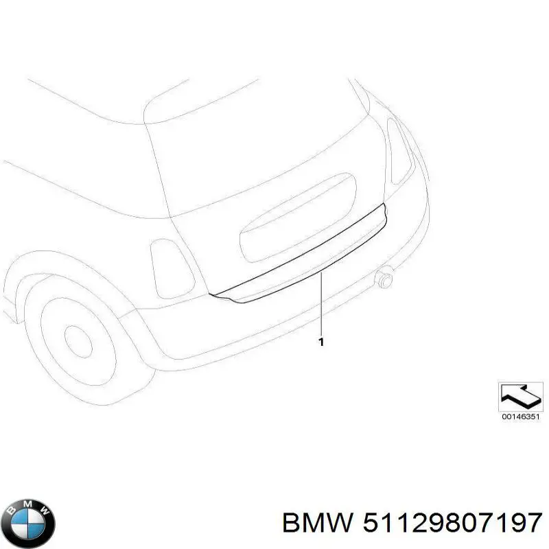 Pára-choque traseiro BMW 51129807197 preço, a partir de 223,64 USD