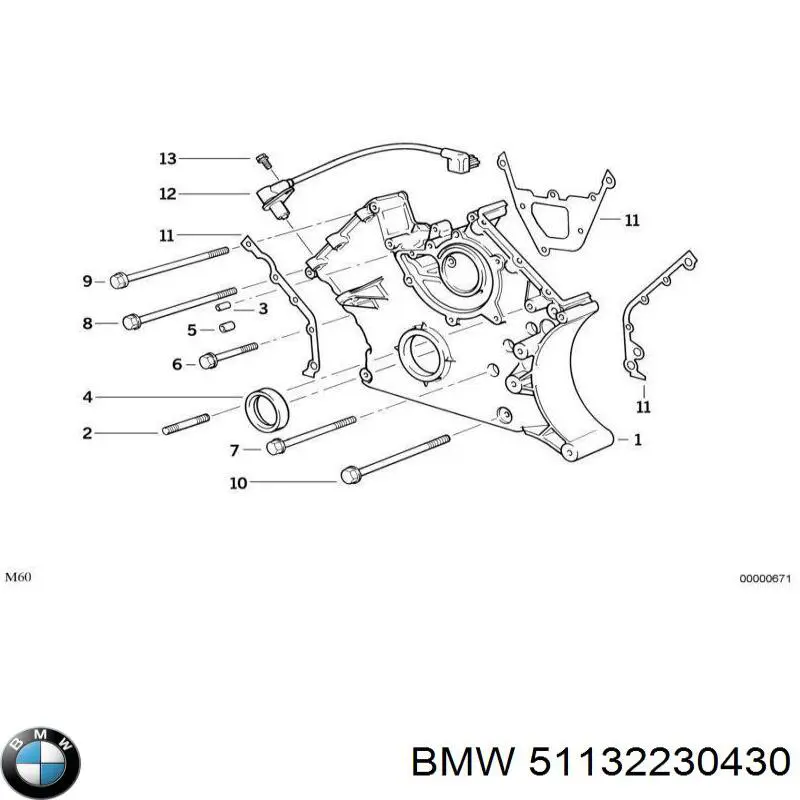 Compre 51132230430 BMW Placa sobreposta de tampa de porta-malas