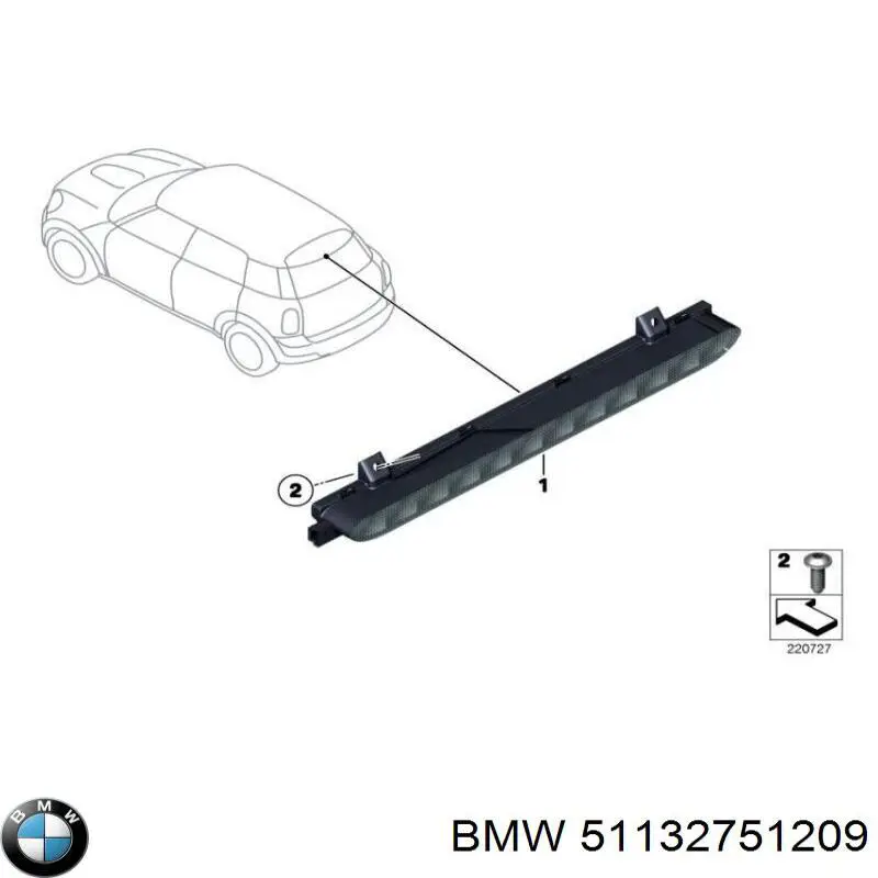 Compre 51132751209 BMW Grelha esquerda de limpadores de pára-brisa