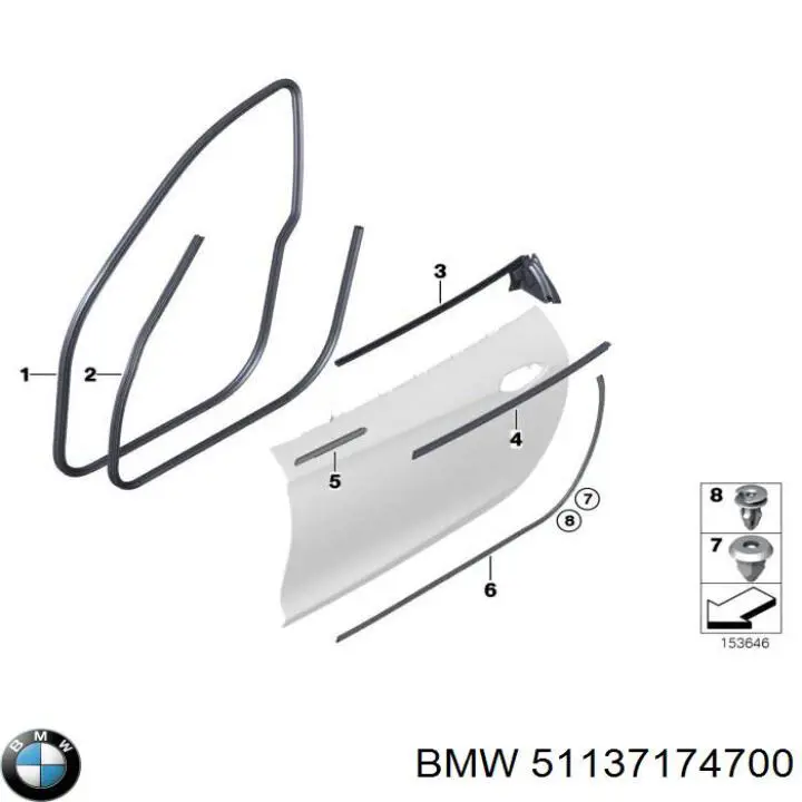 Cápsula (prendedor) de fixação do forro do pára-choque do pára-lama dianteiro BMW 51137174700 preço, a partir de 10,53 USD