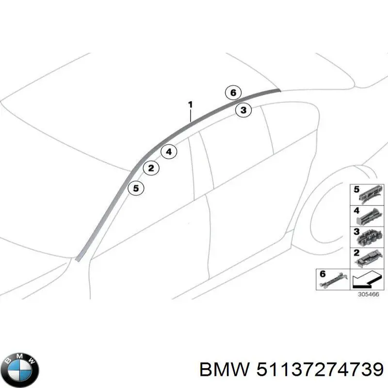 Moldura do teto esquerda BMW 51137274739 preço, a partir de 183,88 USD