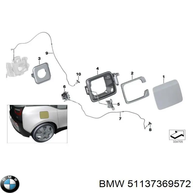 Pára-lama traseiro direito BMW 51137369572 preço, a partir de 468,04 USD