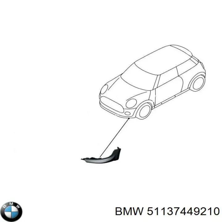 Compre 51137449210 BMW Carcaça (cobrimento) da luz direita