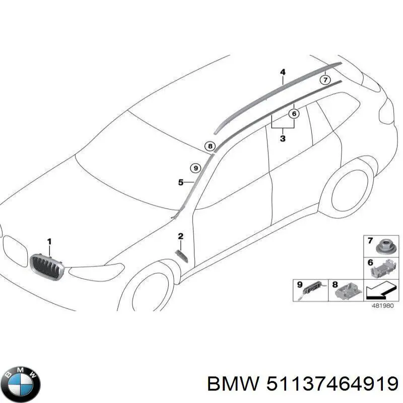 Compre 51137464919 BMW Grelha do radiador esquerda