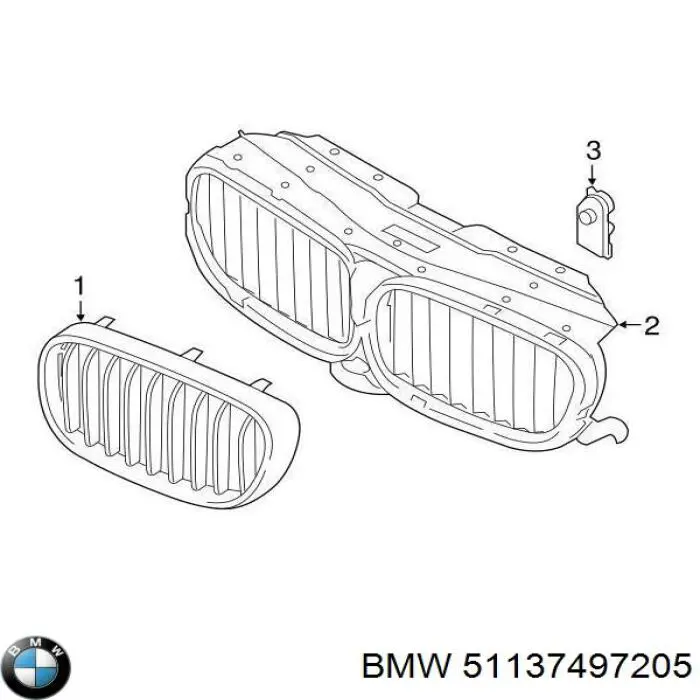 51137497205 BMW Grelha do radiador