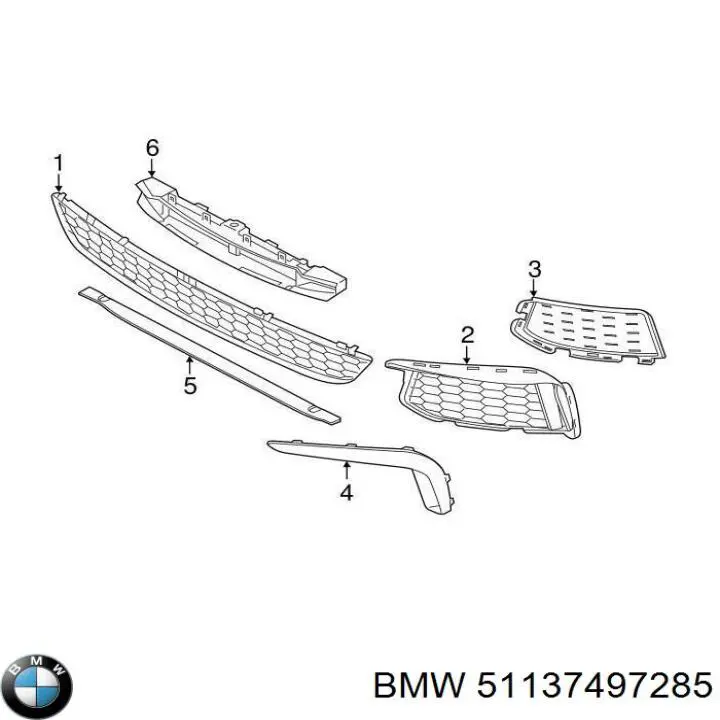 51137497285 BMW Difusor do radiador de esfriamento inferior